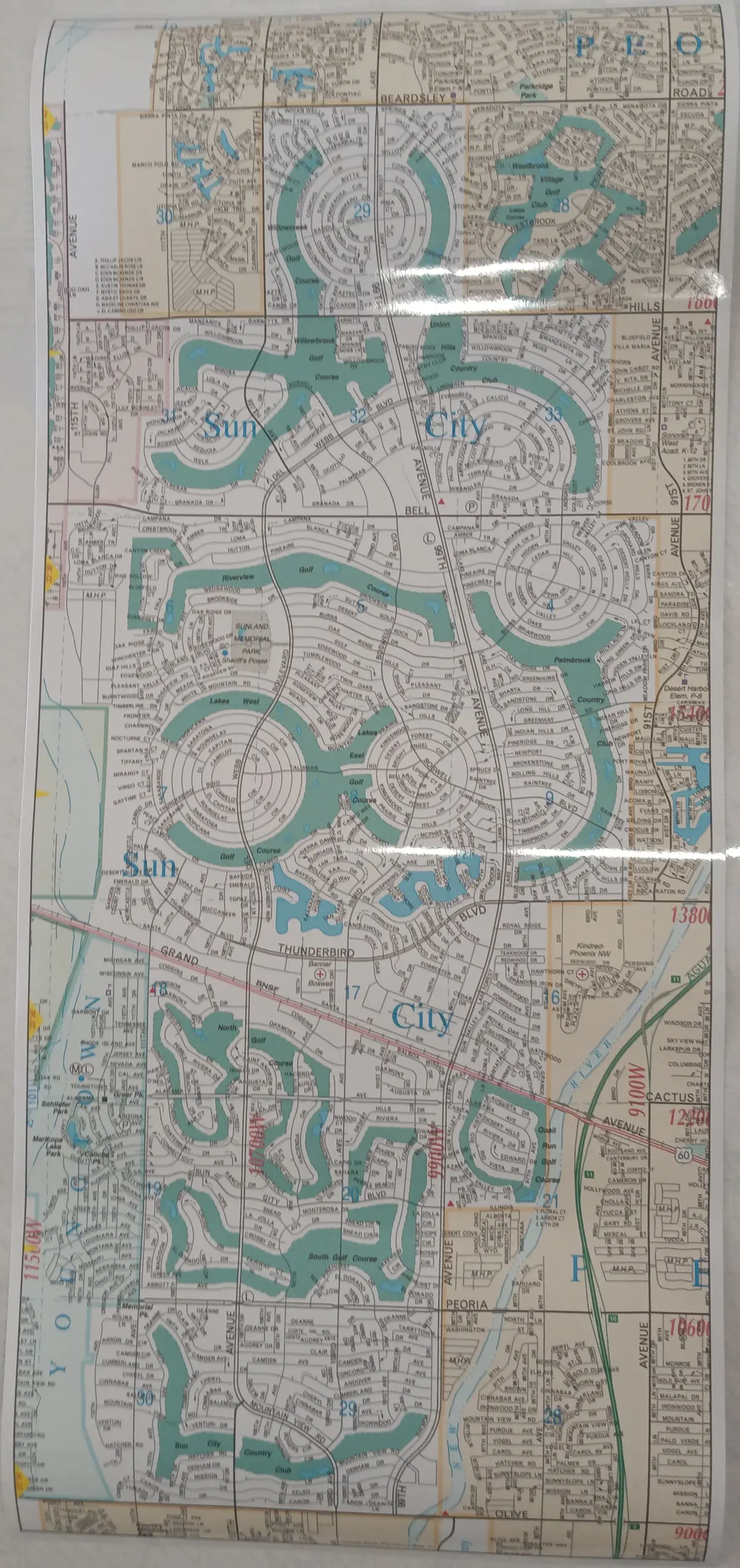 Sun City Wall Map (Arizona) [Map] Phoenix Mapping Service 1
