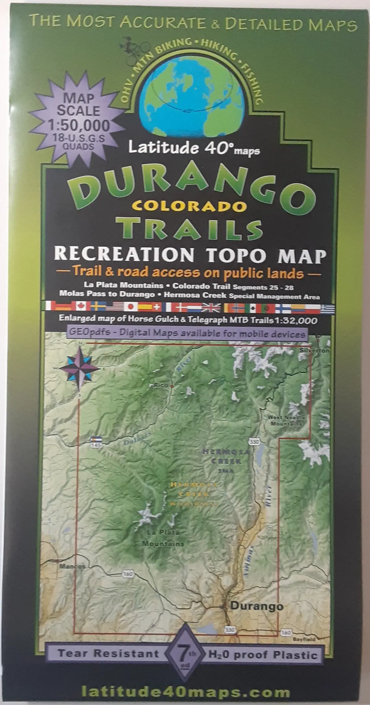 Durango Trails (Colorado Ohv | Mtn Biking | Hiking | Fishing) [Map] Latitude 40° Maps 1