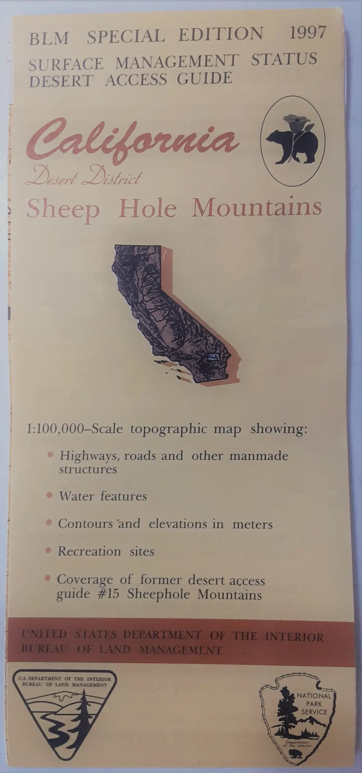 California Desert District: Sheep Hole Mountains : 30 X 60 Minute Series (Topographic) (Desert Access Guide) United States 1