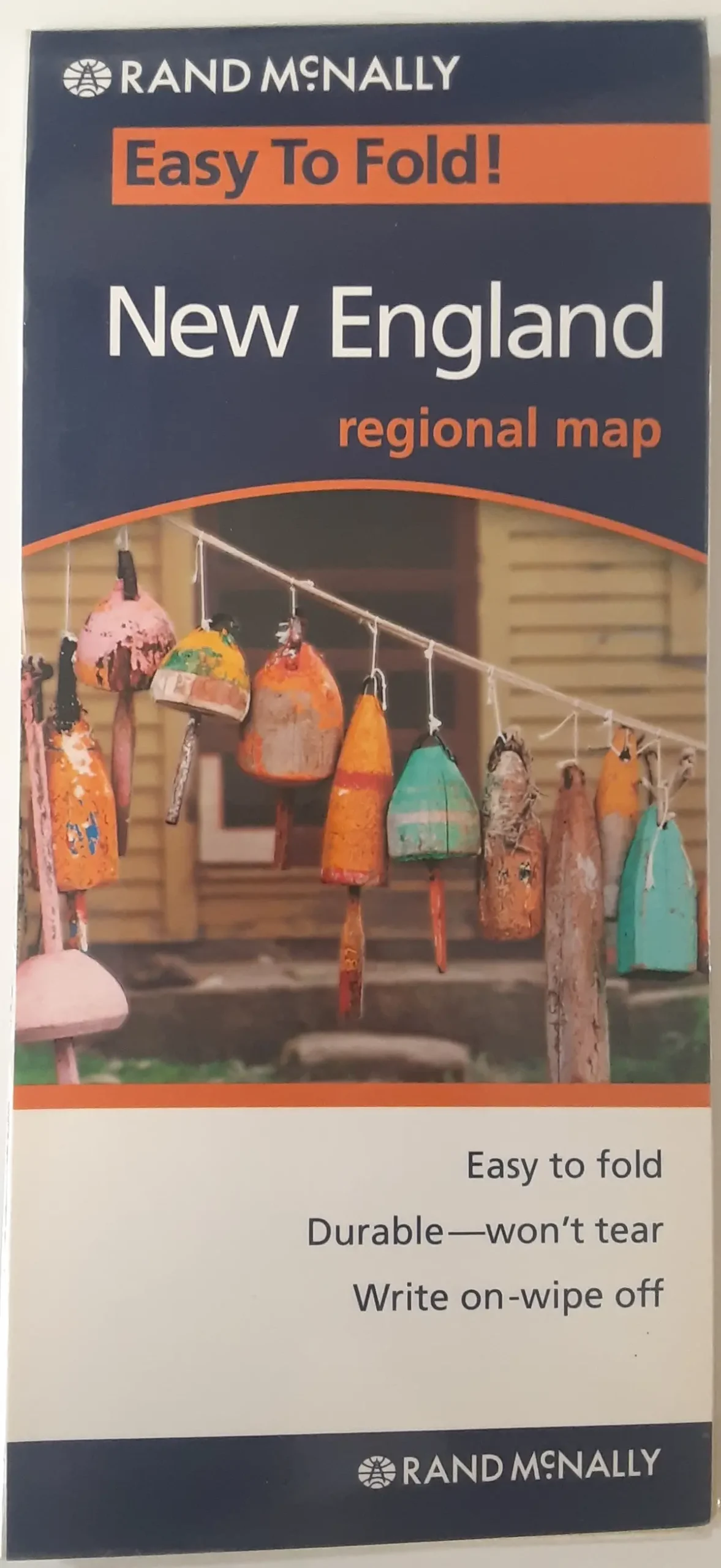 New England Regional Laminated Easyfinder Map [Map] Rand, Mcnally 1