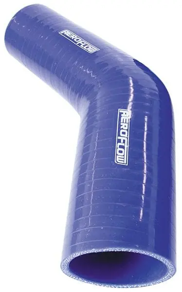 Gloss Blue 45° Silicone Hose Reducer: 4" To 3-1/4" Id 1