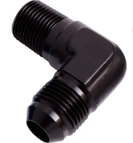 1/8" Npt To -6An 90° Black Flare Adapter – Af822-06-02Blk 1