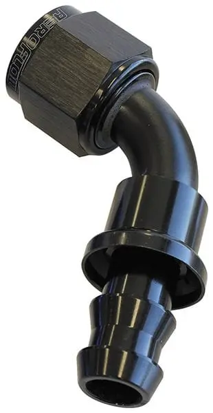 60° Push-Lock Hose End – -10An Black Anodized Fitting Af418-10Blk 1
