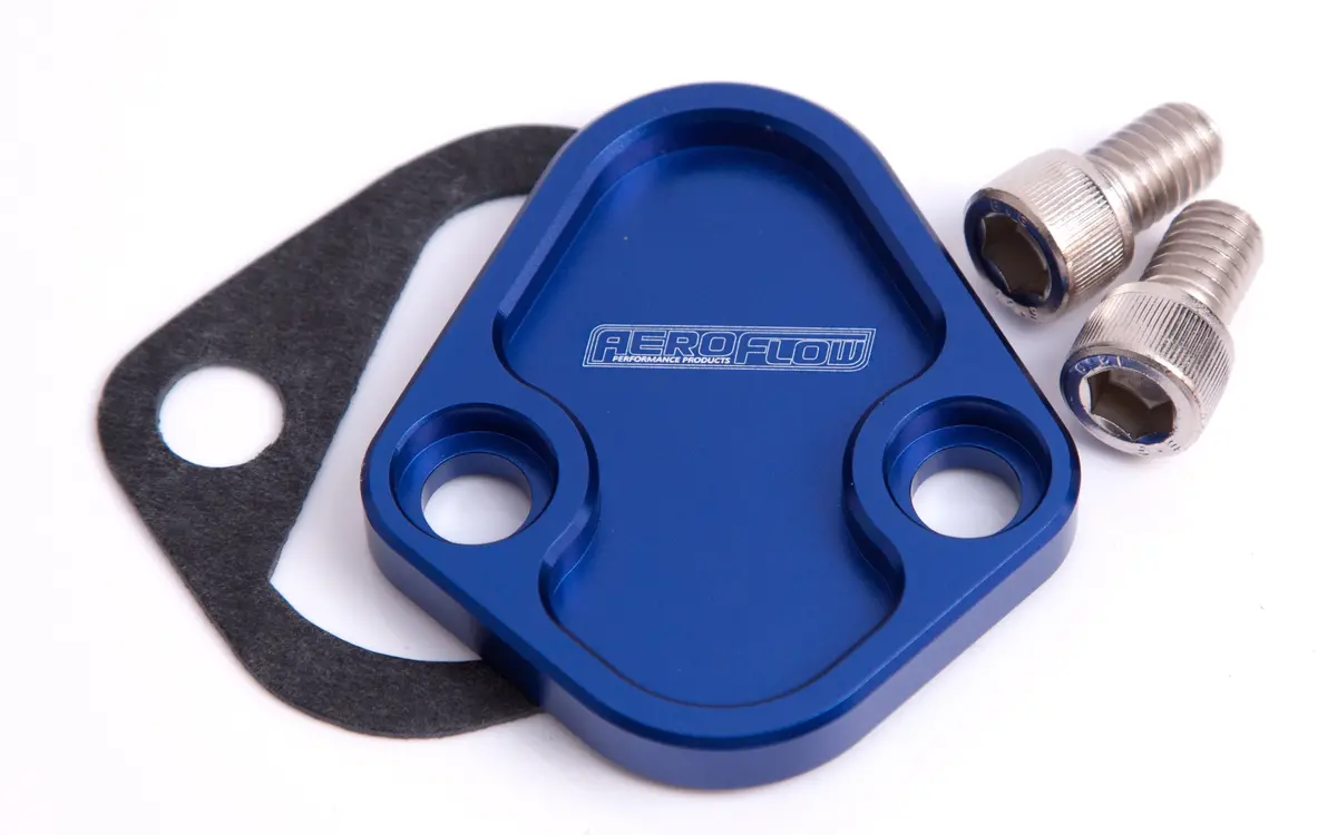 Blue Anodized Billet Aluminum Fuel Pump Block-Off Plate – Af64-2027 1