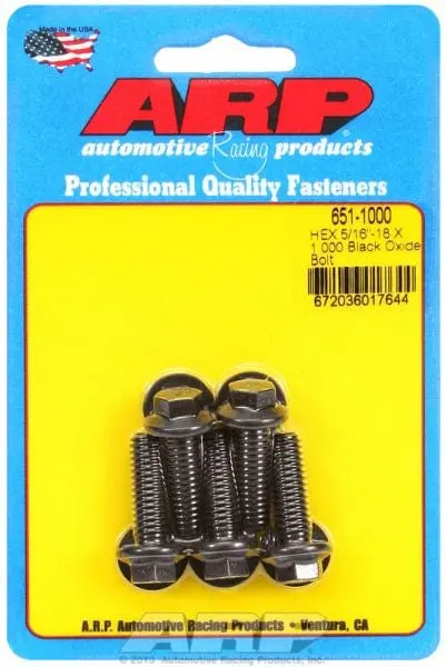 5-Piece Hex Head Black Oxide Bolt Kit – Ar651-1000 1