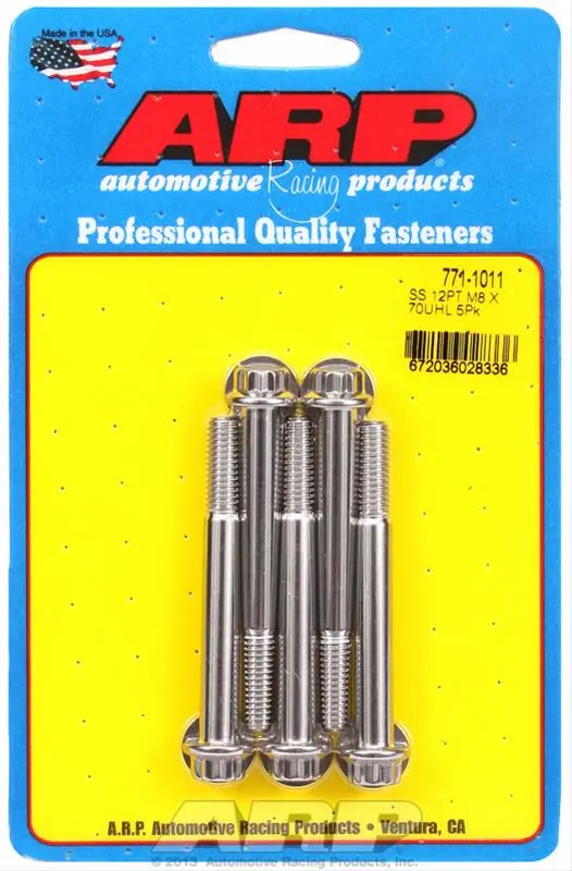 Arp Stainless Steel Bolts – Corrosion-Resistant Fasteners (771-1011) 1