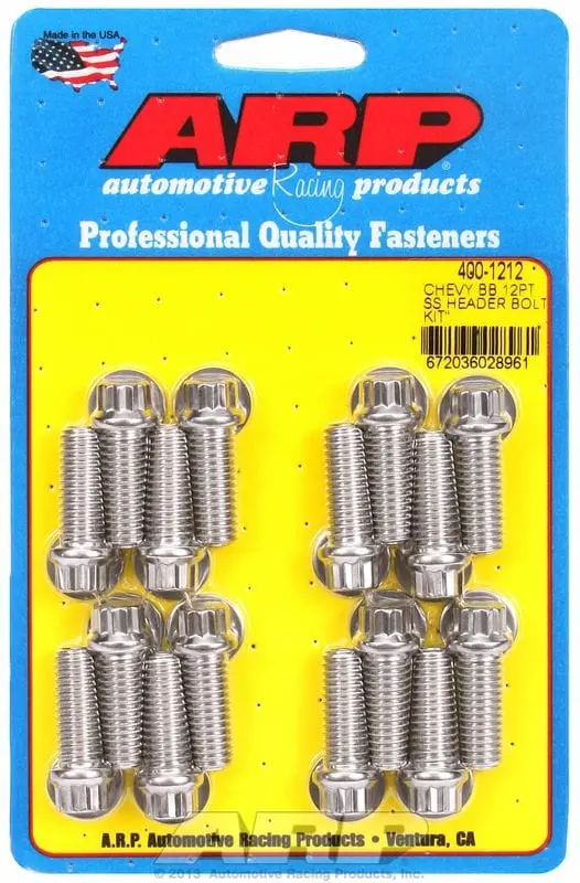 Exhaust Header Bolt Kit – 12-Point Stainless Steel Fasteners For High-Heat Applications 1