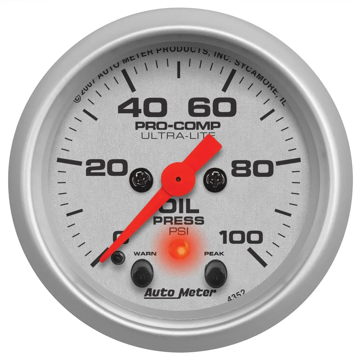 Autometer 4352 Ultra-Lite Analog Gauge – 2-1/16" Diameter Performance Instrument 1
