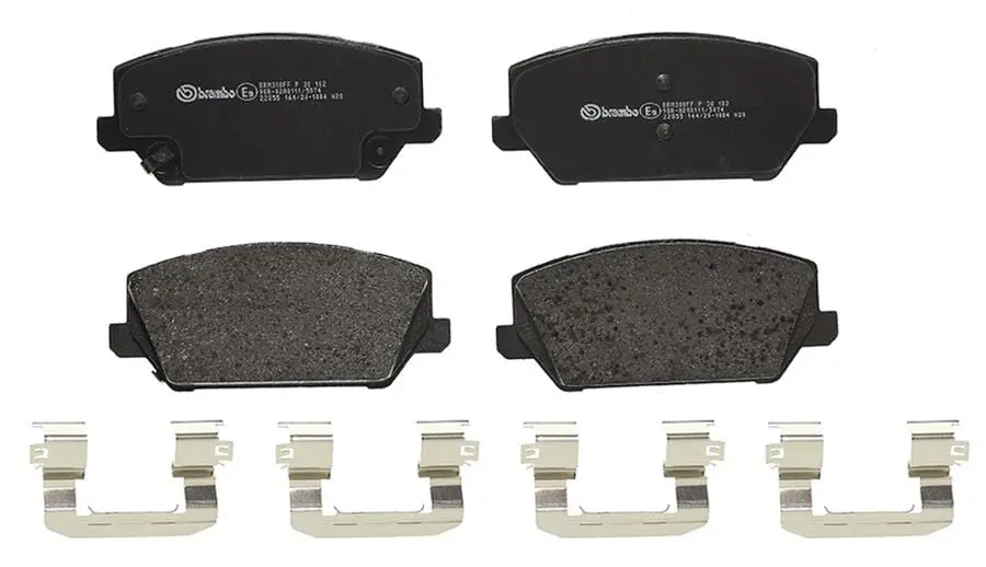Brembo P30102 Low-Metallic Brake Pads For Street And Track Use 1