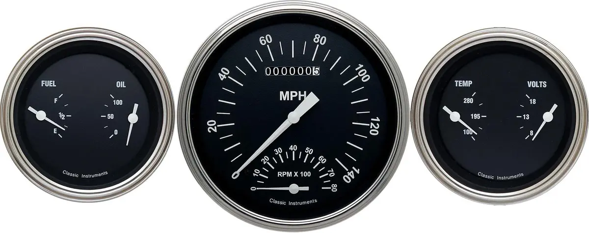 Classic Instruments Hr61Slf Hot Rod Gauge Set 1