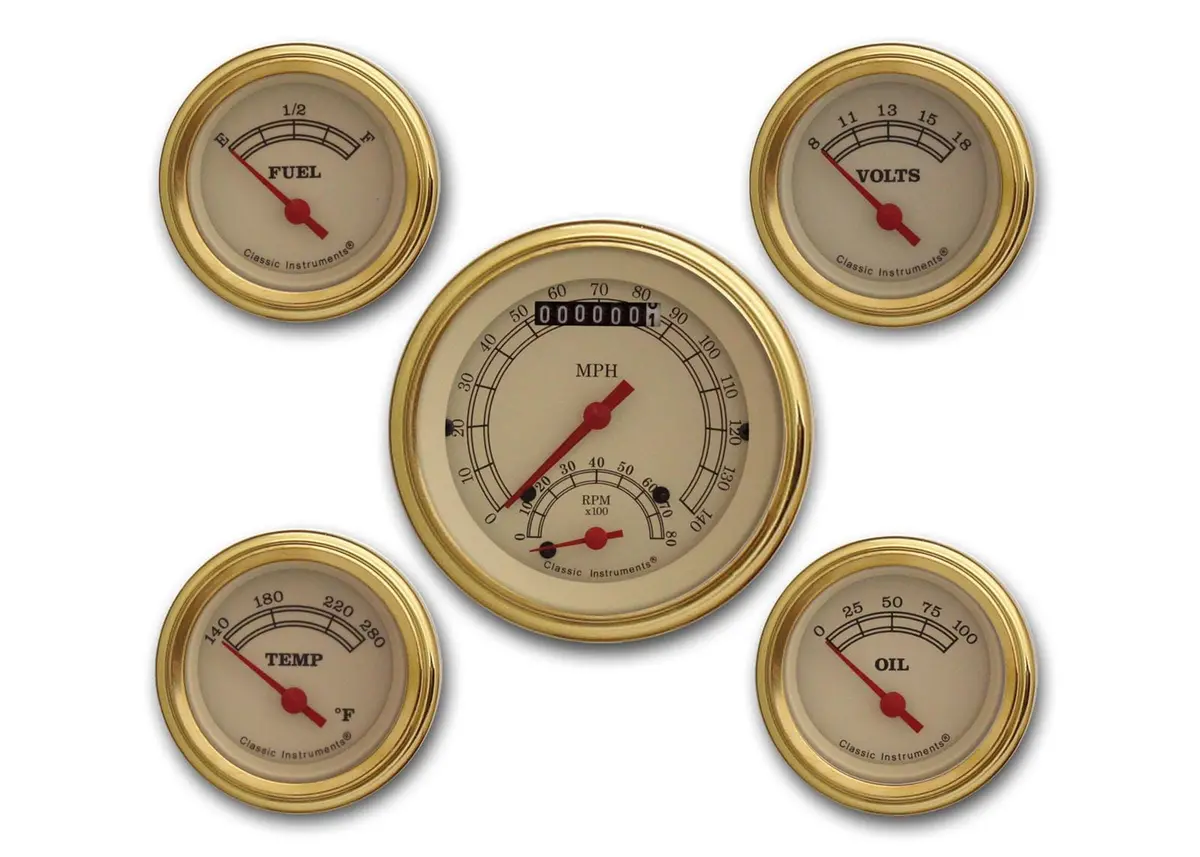 Classic Instruments Vt35Glc Vintage Series Gauge Set — Retro-Inspired Dashboard 1
